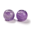 Natural Amethyst European Beads G-R488-01Q-2