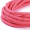 Flat Round Handmade Polymer Clay Beads CLAY-R067-12mm-25-2