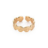 Textured Flat Round Cuff Ring RJEW-S048-007G-NF-1