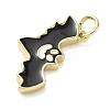 Halloween Theme Brass Enamel Pendants KK-L248-01G-01-2
