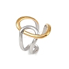304 Stainless Steel Open Cuff Rings for Women RJEW-K296-03B-GP-4