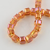 Electroplate Glass Bead Strands EGLA-R064-4mm-04-2