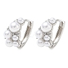 Brass Micro Pave Cubic Zirconia Hoop Earrings for Women EJEW-A168-17P-4