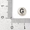 925 Sterling Silver Flat Round with Letter Beads LS-STER-G044-01AS-G-3