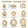 9Pcs 9 Styles Wood Embroidery Hoop DIY-CP0012-43A-2