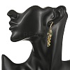 304 Stainless Steel with Natural Mixed Gemstone Stud Earrings EJEW-JE07520-03-5