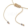 Adjustable Acrylic Shell Shape Braided Bead Bracelet BJEW-JB10144-4