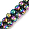 Electroplated Synthetic Magnetic Hematite Beads Strands G-G174-L01-02-1