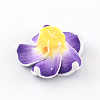 Handmade Polymer Clay 3D Flower Plumeria Beads X-CLAY-Q192-15mm-04-2