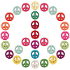 SUNNYCLUE 100Pcs Peace Sign Synthetic Turquoise Beads DIY-SC0015-52-1