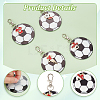 Football Theme Printed Acrylic & Alloy Enamel Pendant Keychain KEYC-AB00046-4