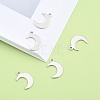 Non-Tarnish Crescent Moon Stainless Steel Charms Pendants X-STAS-Q168-06-6