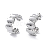 Non-Tarnish 304 Stainless Steel Oval Stud Earrings EJEW-H115-25P-1