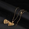 201 Stainless Steel Cable Chain Necklaces NJEW-M050-04B-G-1-2
