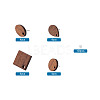 Coconut Brown Wood Stud Earring Findings EJEW-TA0010-06P-21