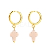Brass Huggie Leverback Earrings EJEW-JE04309-02-1