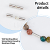 2Pcs 925 Sterling Silver Screw Clasps STER-DC0001-73-4