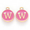 Golden Plated Alloy Enamel Charms ENAM-S118-08W-1