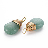 Natural Green Aventurine Pendants G-S359-294B-3