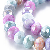 Opaque Baking Painted Glass Beads Strands EGLA-N006-006I-3