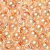 UV Plating Rainbow Iridescent Acrylic Beads X-OACR-G012-04B-3