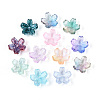 Baking Paint Transparent Glass Bead Caps X-DGLA-N014-06-1