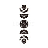 Moon Phase Wood Hanging Wall Decorations HJEW-WH0054-010-1