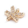 Brass Micro Pave Cubic Zirconia Letter Links ZIRC-I042-16G-K-3