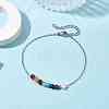 Chakra Theme Natural & Synthetic Mixed Gemstone & Pearl Beaded Bracelets BJEW-JB09946-02-2