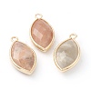 Natural Sunstone Pendants X-G-B009-01G-C-1