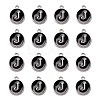 Platinum Plated Alloy Charms X-ENAM-S118-02J-P-2