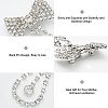12Pcs 4 Style Crystal Rhinestone Bowknot Lapel Pins JEWB-CA0001-19-5