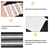 CHGCRAFT Mesh Fabric with Plastic Wheat Beads Ribbon OCOR-CA0001-15-5