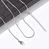 1.2MM 304 Stainless Steel Boston Link Chain Necklaces NJEW-D328-01P-02-4