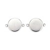 Tarnish Resistant 304 Stainless Steel Cabochon Connector Settings STAS-G170-26P-14mm-2