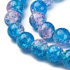 Spray Painted Crackle Glass Beads Strands CCG-Q001-10mm-19-3