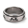 203 Stainless Steel Rotating Spinner Fidget Band Rings for Anxiety Stress Relief RJEW-G118-05P-1