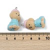Flocky Resin Pendants FIND-A052-06I-3