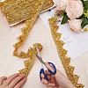 13M Sequin Polyester Wavy Lace Ribbon OCOR-WH0090-037B-3