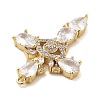 Brass Micro Pave Clear Cubic Zirconia Pendants KK-L228-03G-03-2