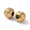 Ion Plating(IP) 304 Stainless Steel Rhinestone European Beads STAS-A092-10L-G-2