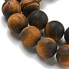 Frosted Natural Tiger Eye Beads Strands G-Q177-A01-01-4