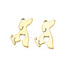Ion Plating(IP) 201 Stainless Steel Pendants STAS-T063-178G-2