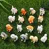 34Pcs 17 Styles Opaque Resin Dog Display Decorations RESI-CJ0005-40-5