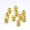 Real 24K Gold Plated Sterling Silver Round Beads X-STER-E040-01C-1