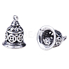 10Pcs Antique Silver Brass Christmas Bell Charms Pendants for Jewelry Making Antique Size 15x11mm KK-PH0001-02AS-3