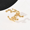 304 Stainless Steel Cuff Open Rings for Women RJEW-H255-01G-08-2