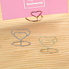 12Pcs 3 Colors Carbon Steel Place Card Holders AJEW-LP0010-25-3