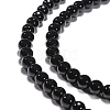 Synthetic Black Stone Beads Strands G-G088-4mm-2