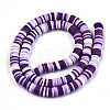 Handmade Polymer Clay Beads Strands CLAY-R089-6mm-092-2